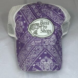 Bass Pro Shops Women's Purple Paisley Snapback Trucker Hat One Size Fits Most